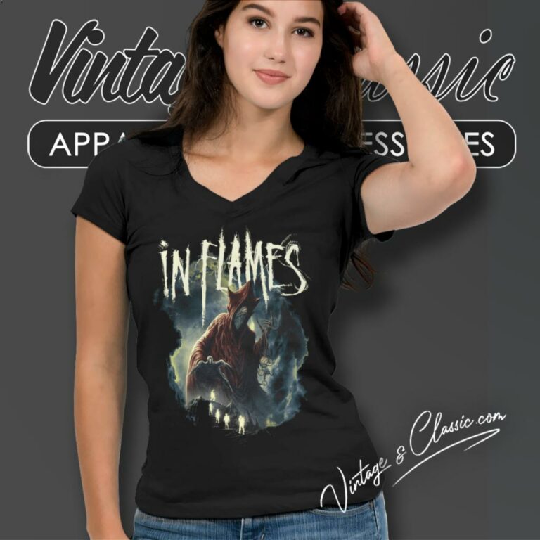 In Flames Foregone Tracklist V Neck TShirt In Flames Foregone Tracklist V Neck TShirt