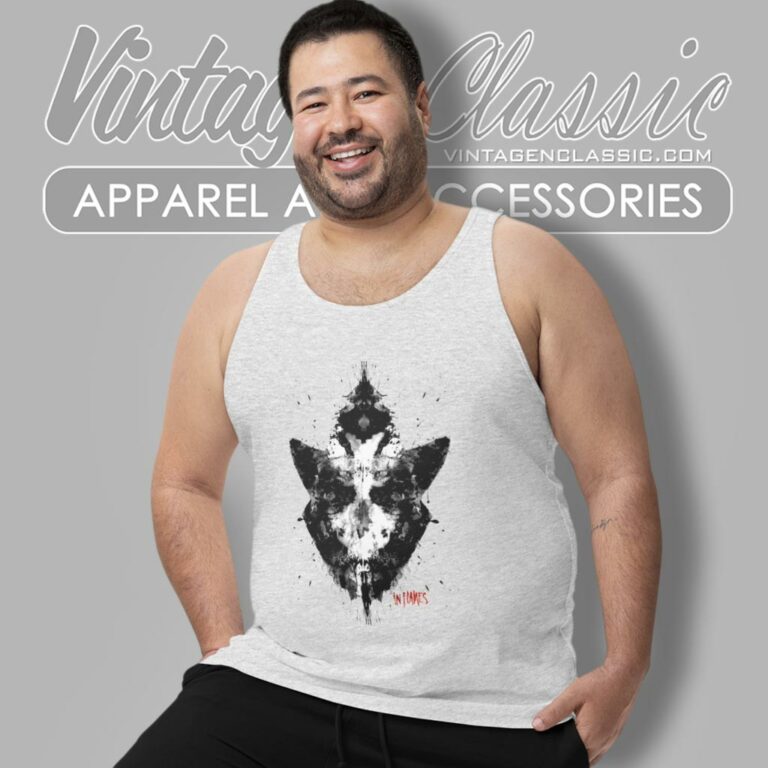 In Flames Rorschach Jesterhead Tank Top Racerback In Flames Rorschach Jesterhead Tank Top Racerback