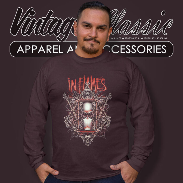 In Flames Shirt Dark Hourglass Long Sleeve Tee In Flames Shirt Dark Hourglass Long Sleeve Tee
