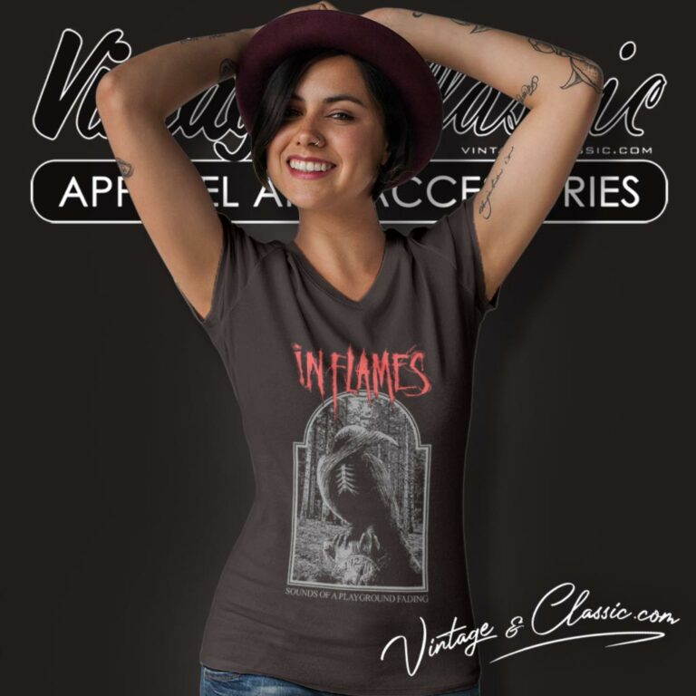 In Flames Shirt Sounds Of A Playground Fading V Neck TShirt In Flames Shirt Sounds Of A Playground Fading V Neck TShirt