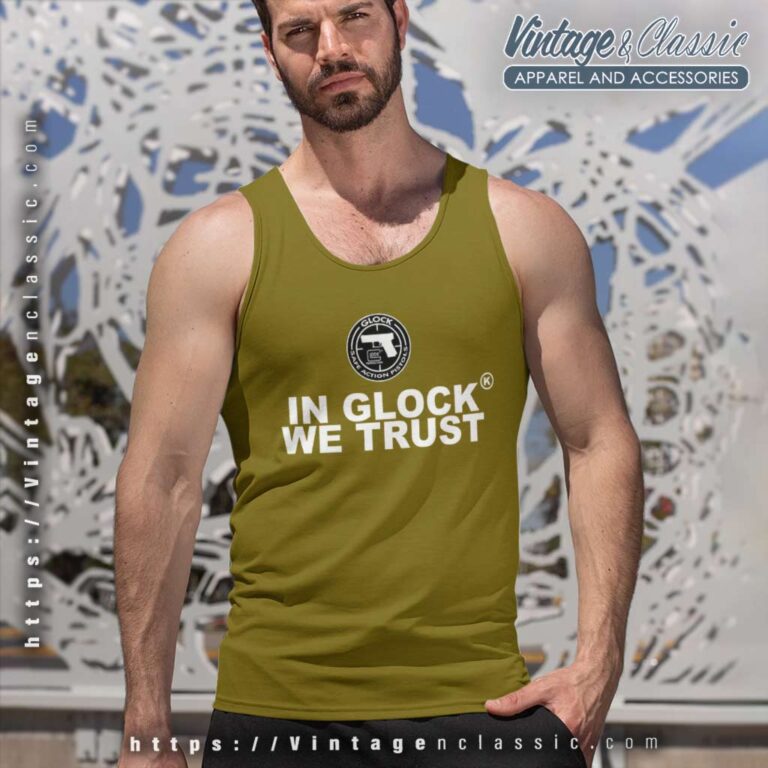 In Glock We Trust Safe Action Pistols Tank Top Racerback In Glock We Trust Safe Action Pistols Tank Top Racerback