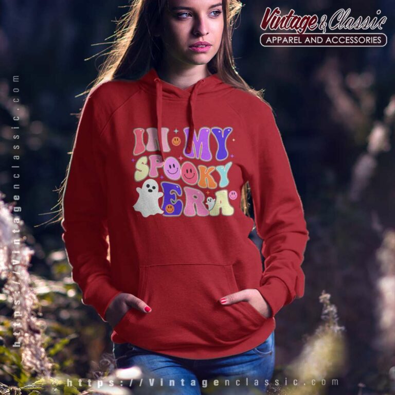 In My Spooky Era Groovy Hippie Halloween Ghost Funny Boo Vinyl Hoodie In My Spooky Era Groovy Hippie Halloween Ghost Funny Boo Vinyl Hoodie