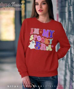 In My Spooky Era Groovy Hippie Halloween Ghost Funny Boo Vinyl Sweatshirt