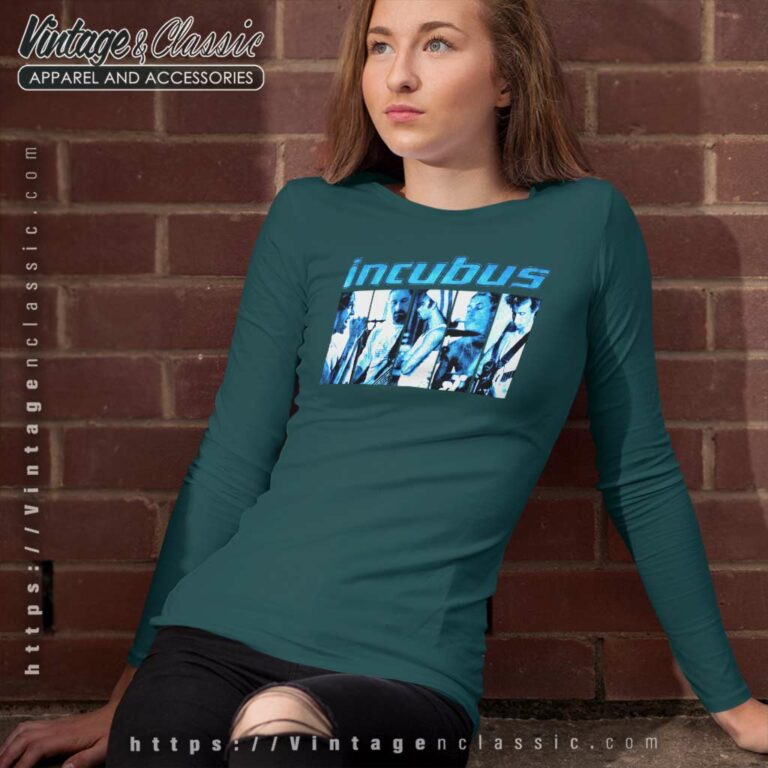 Incubus Black And Blue Long Sleeve Tee Incubus Black And Blue Long Sleeve Tee