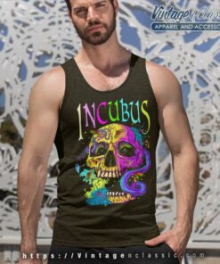 Incubus Shirt A Crow Left Skull Morning And Flower 4 Incubus Shirt A Crow Left Skull Morning And Flower Tank Top Racerback