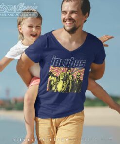 Incubus Swirls V Neck TShirt