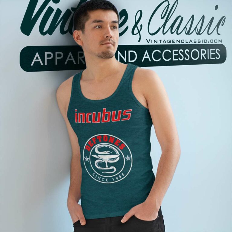 Incubus X Deftones 2015 Tour Tank Top Racerback Incubus X Deftones 2015 Tour Tank Top Racerback