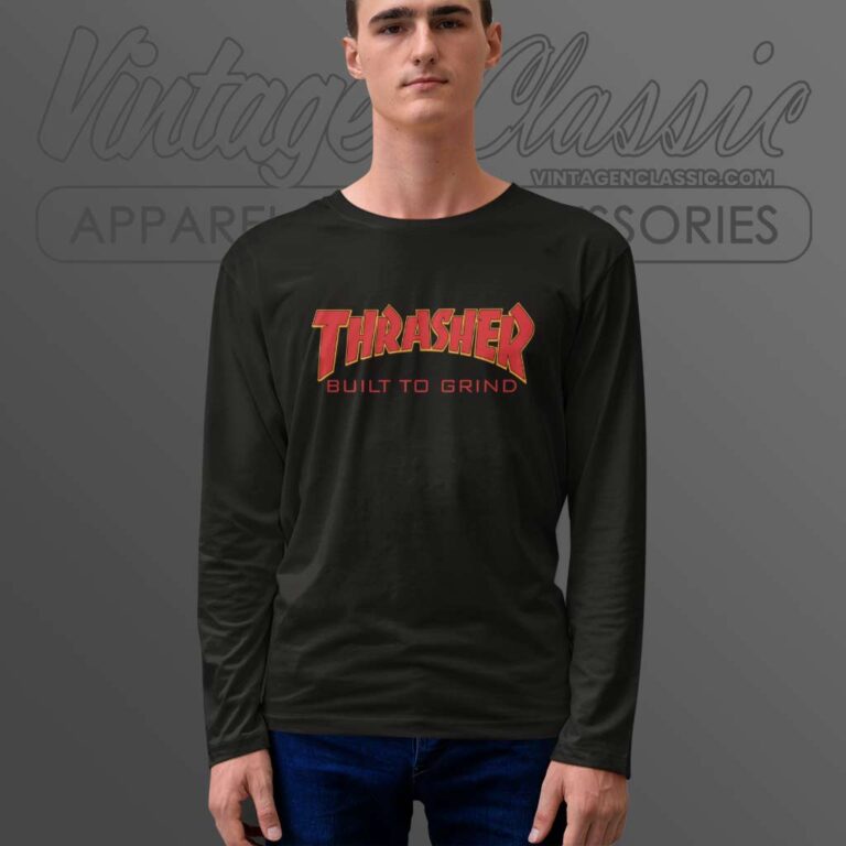 Independent Trucks X Thrasher Magazine Built To Grind Long Sleeve Tee Independent Trucks X Thrasher Magazine Built To Grind Long Sleeve Tee