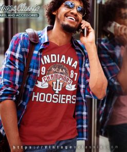 Indiana Hoosiers University Shirt Vintage NCAA Champions Basketball 5 Indiana Hoosiers University Shirt Vintage Ncaa Champions Basketball V Neck TShirt