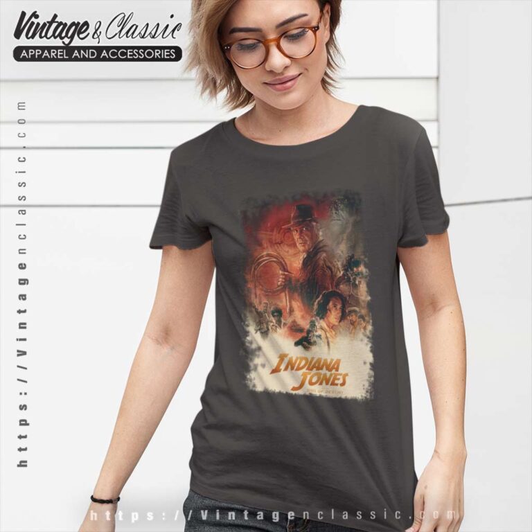 Indiana Jones And The Dial Of Destiny Poster Women TShirt Indiana Jones And The Dial Of Destiny Poster Women TShirt