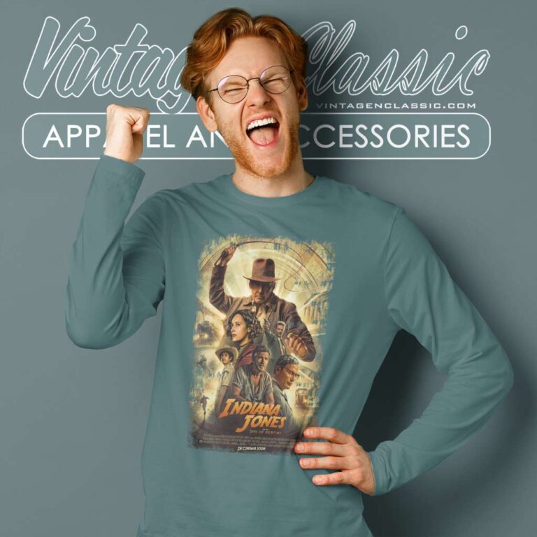 Indiana Jones Movies Poster Long Sleeve Tee Indiana Jones Movies Poster Long Sleeve Tee