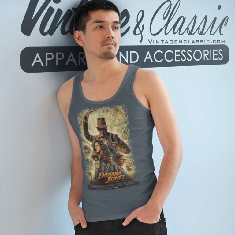 Indiana Jones Movies Poster Tank Top Racerback Indiana Jones Movies Poster Tank Top Racerback