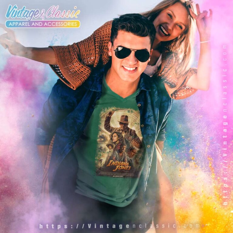 Indiana Jones Movies Poster V Neck TShirt Indiana Jones Movies Poster V Neck TShirt