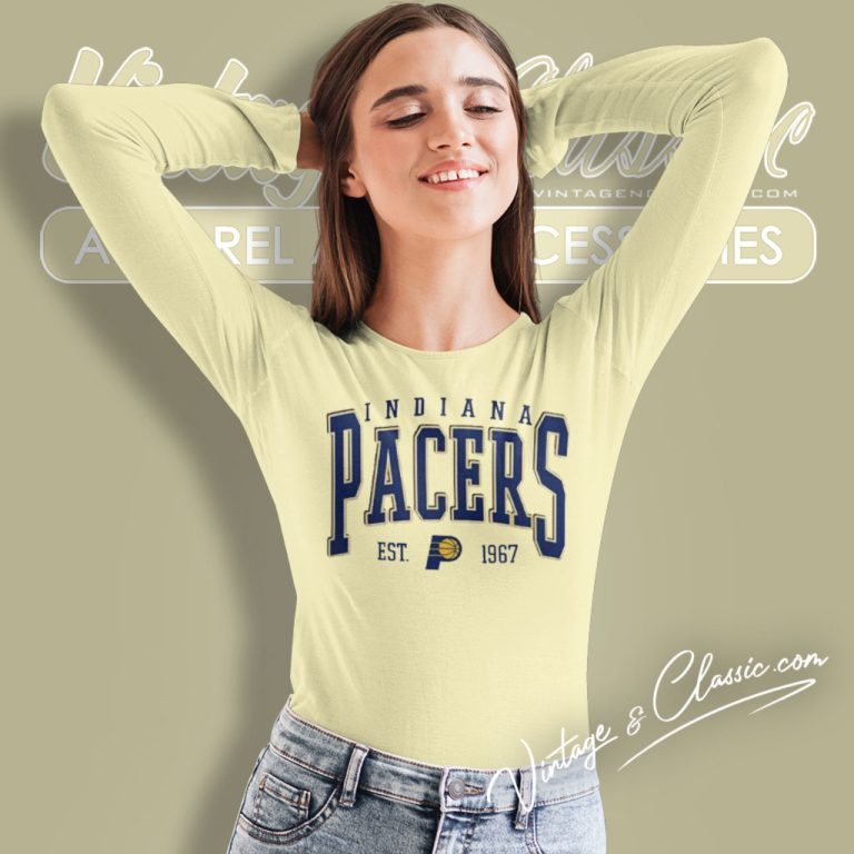 Indiana Pacers Basketball Long Sleeve Tee Indiana Pacers Basketball Long Sleeve Tee