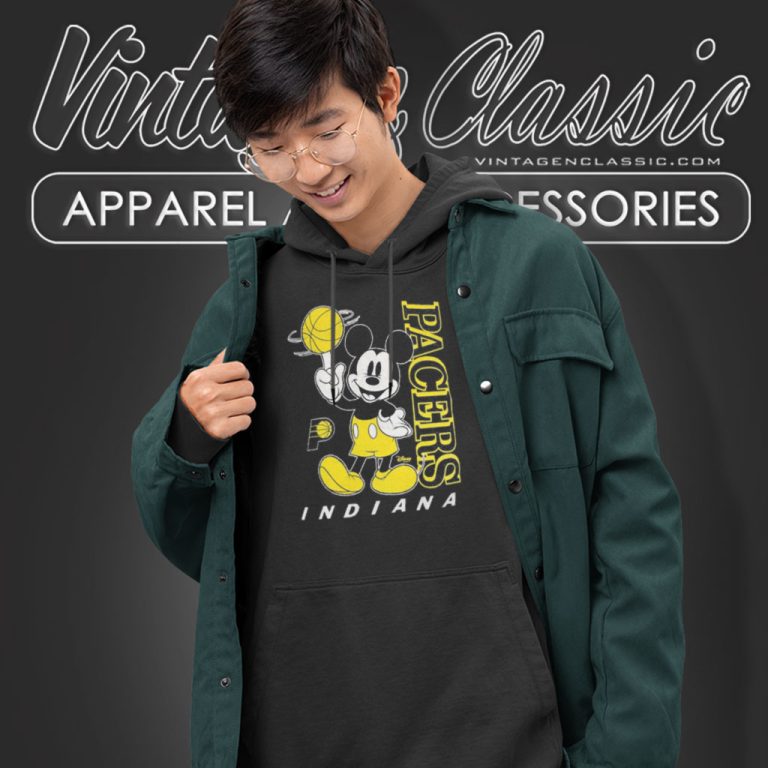 Indiana Pacers Disney Vintage Mickey Mouse Baller Hoodie Indiana Pacers Disney Vintage Mickey Mouse Baller Hoodie