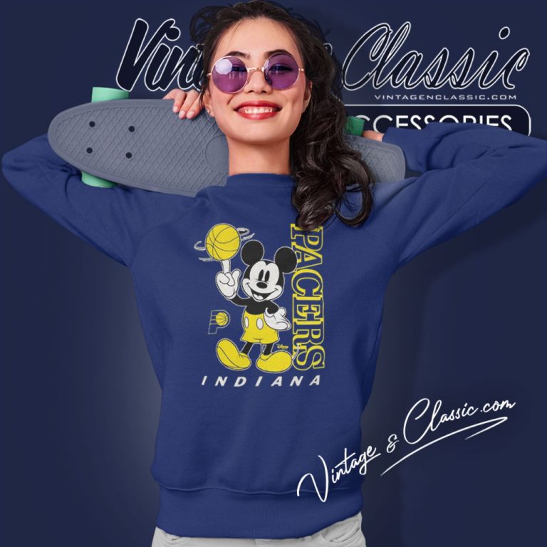 Indiana Pacers Disney Vintage Mickey Mouse Baller Sweatshirt Indiana Pacers Disney Vintage Mickey Mouse Baller Sweatshirt