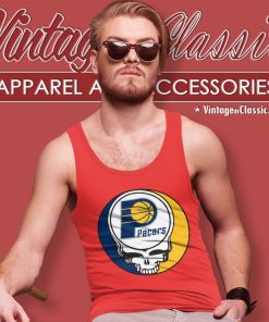 Indiana Pacers Grateful Dead Steal Your Face Tank Top Racerback