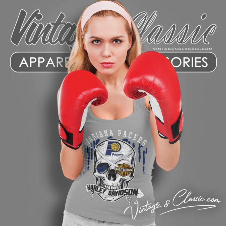 Indiana Pacers Harley Davidson Skull Tank Top Racerback 1 Indiana Pacers Harley Davidson Skull Tank Top Racerback 1