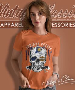 Indiana Pacers Harley Davidson Skull Women T Shirt 1