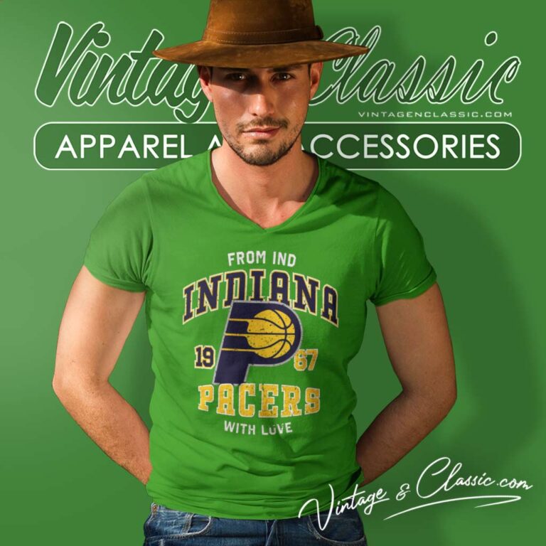 Indiana Pacers Nba With Love From Ind V Neck TShirt Indiana Pacers Nba With Love From Ind V Neck TShirt