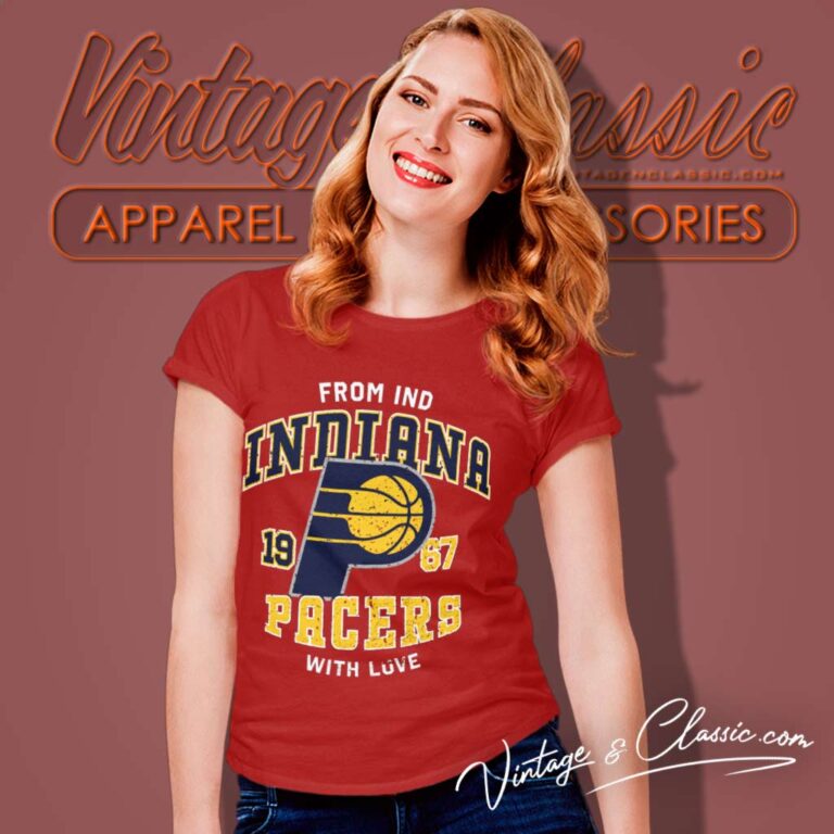 Indiana Pacers Nba With Love From Ind Women TShirt Indiana Pacers Nba With Love From Ind Women TShirt