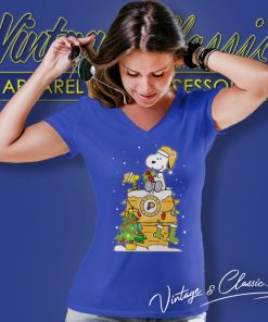 Indiana Pacers Snoopy Peanut Christmas V Neck TShirt