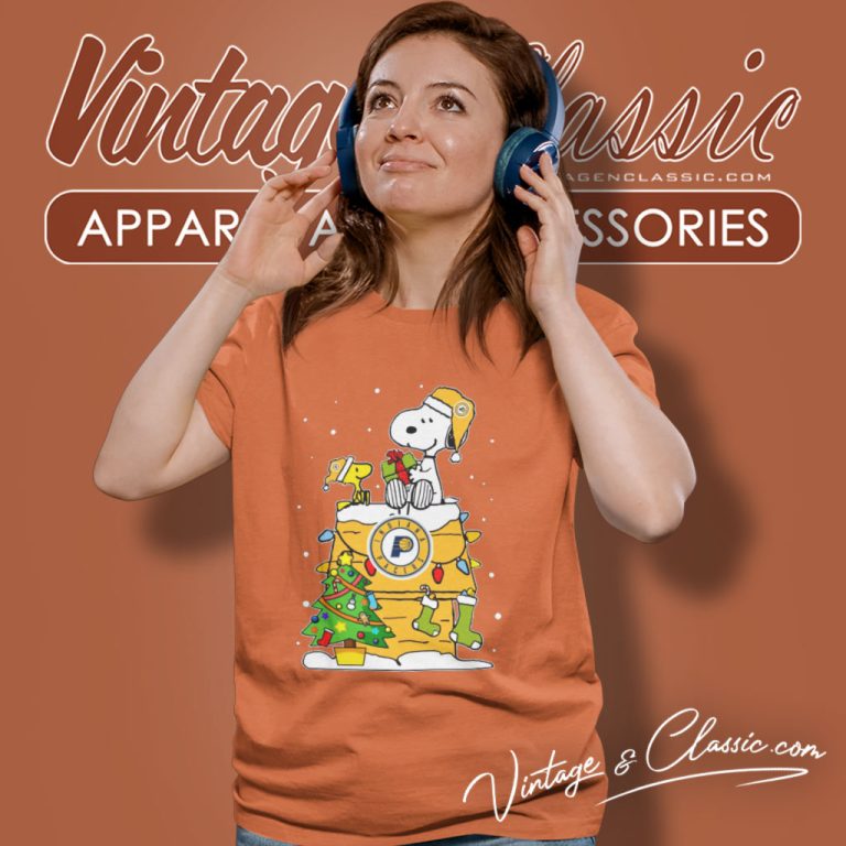 Indiana Pacers Snoopy Peanut Christmas Women T Shirt Indiana Pacers Snoopy Peanut Christmas Women T Shirt