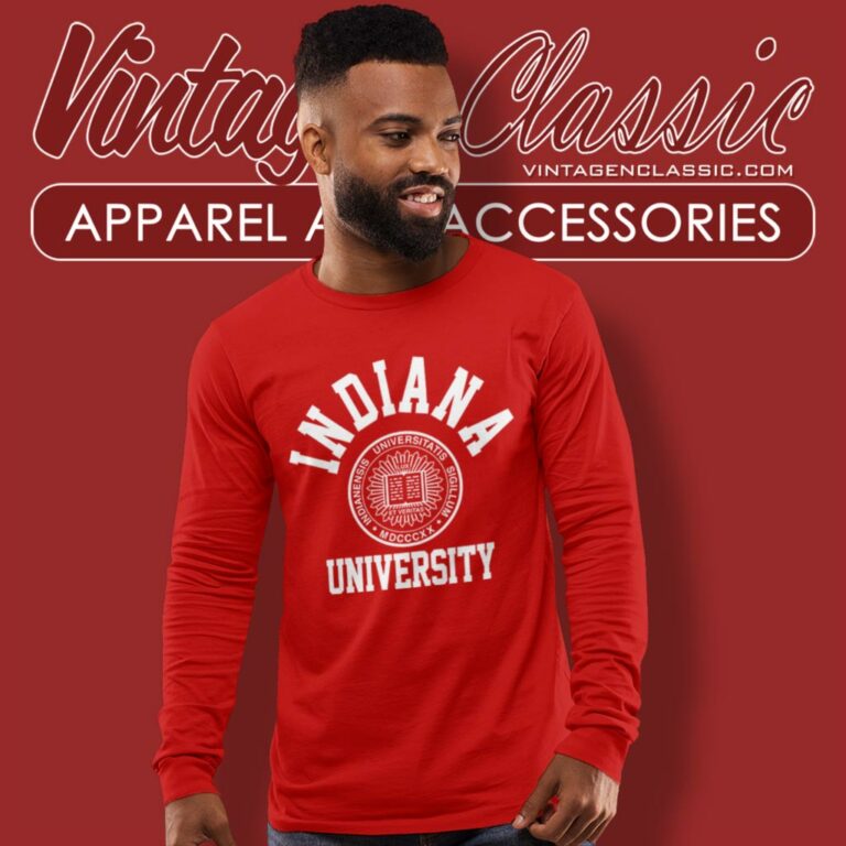 Indiana University Big Logo Long Sleeve Tee Indiana University Big Logo Long Sleeve Tee