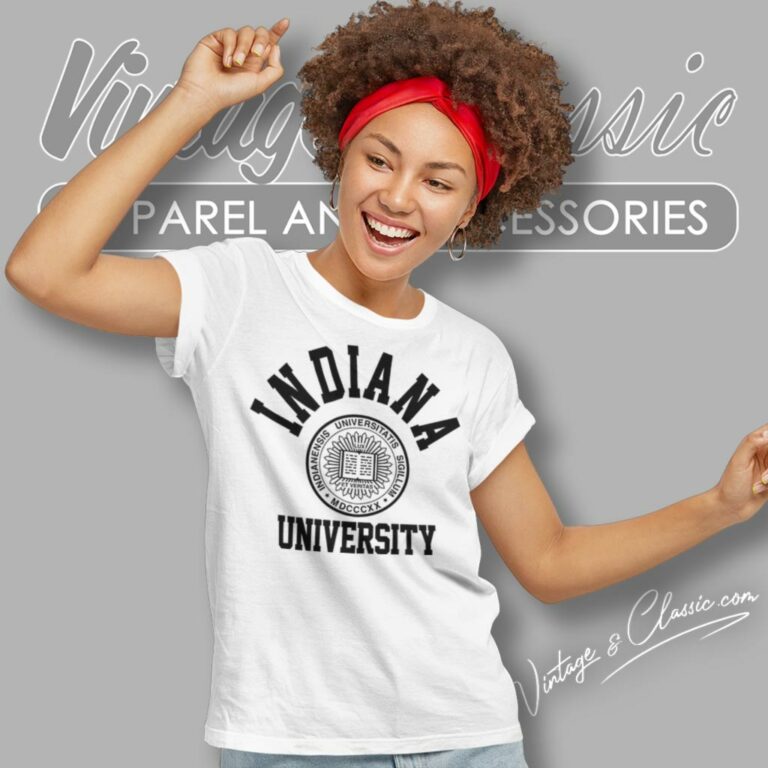 Indiana University Big Logo Women T Shirt Indiana University Big Logo Women T Shirt