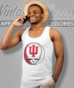 Indiana University Bloomington Grateful Dead Steal Your Face Tank Top Racerback