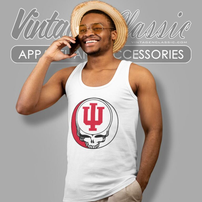 Indiana University Bloomington Grateful Dead Steal Your Face Tank Top Racerback Indiana University Bloomington Grateful Dead Steal Your Face Tank Top Racerback