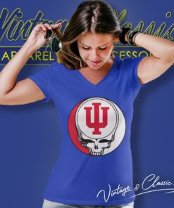 Indiana University Bloomington Grateful Dead Steal Your Face V Neck TShirt