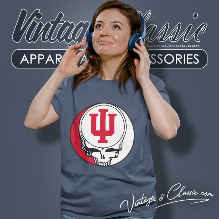 Indiana University Bloomington Grateful Dead Steal Your Face Women T Shirt Indiana University Bloomington Grateful Dead Steal Your Face Women T Shirt
