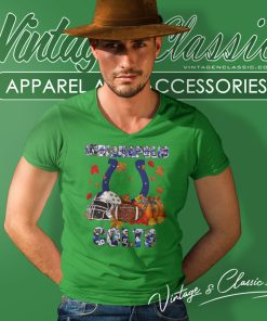 Indianapolis Colts Fall Helmet Pumpkin V Neck TShirt