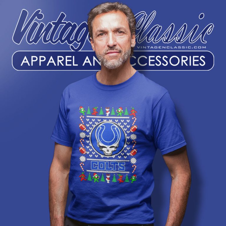 Indianapolis Colts Grateful Dead Ugly Christmas T Shirt Indianapolis Colts Grateful Dead Ugly Christmas T Shirt