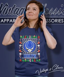 Indianapolis Colts Grateful Dead Ugly Christmas Women T Shirt