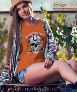 Indianapolis Colts Harley Daivsion Skull Shirt 6 Indianapolis Colts Harley Daivsion Skull Women TShirt