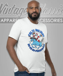 Indianapolis Colts Ho Ho Ho Horsepower Santa Christmas T Shirt