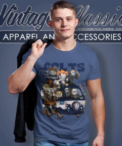 Indianapolis Colts Horror Movies Characters Halloween Shirt T shirt
