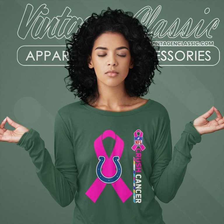 Indianapolis Colts Nfl Crush Cancer 2023 Long Sleeve Tee Indianapolis Colts Nfl Crush Cancer 2023 Long Sleeve Tee