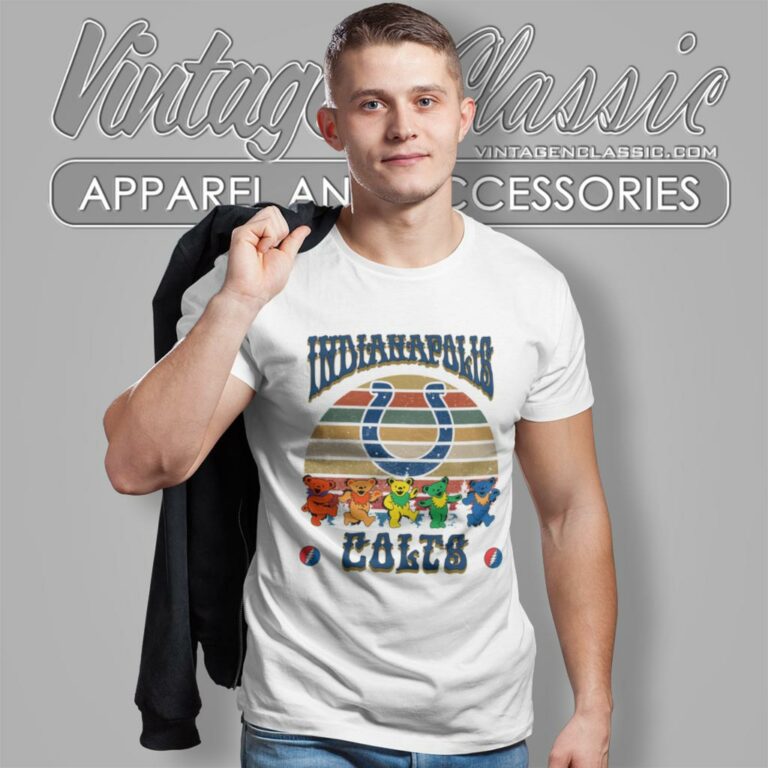 Indianapolis Colts Nfl Grateful Dancing Bears Retro T Shirt 1 Indianapolis Colts Nfl Grateful Dancing Bears Retro T Shirt 1