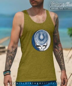Indianapolis Colts Nfl Shirt Grateful Dead Logo Tank Top Racerback