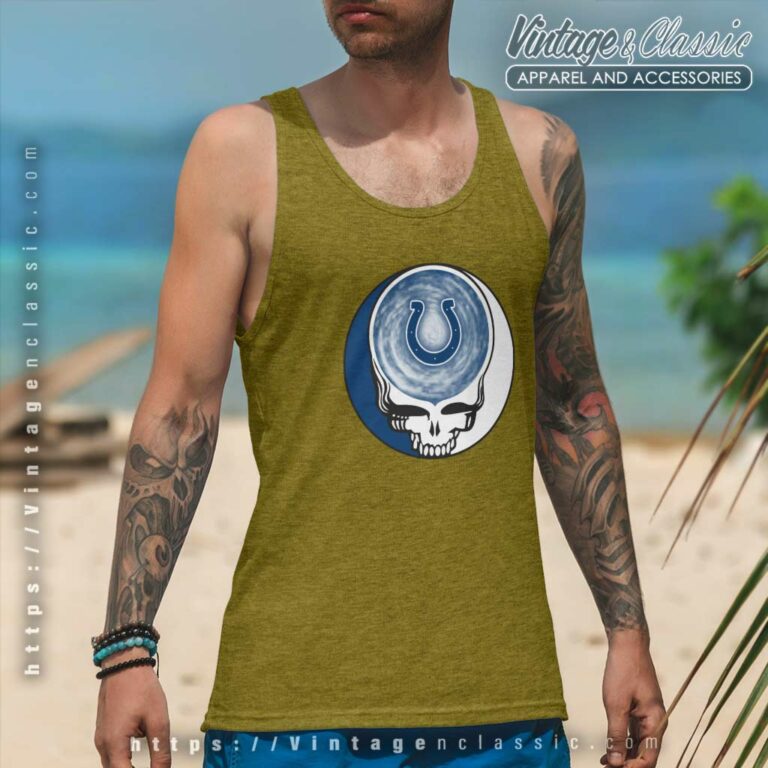 Indianapolis Colts Nfl Shirt Grateful Dead Logo Tank Top Racerback Indianapolis Colts Nfl Shirt Grateful Dead Logo Tank Top Racerback