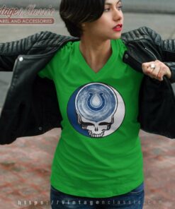 Indianapolis Colts Nfl Shirt Grateful Dead Logo V Neck TShirt