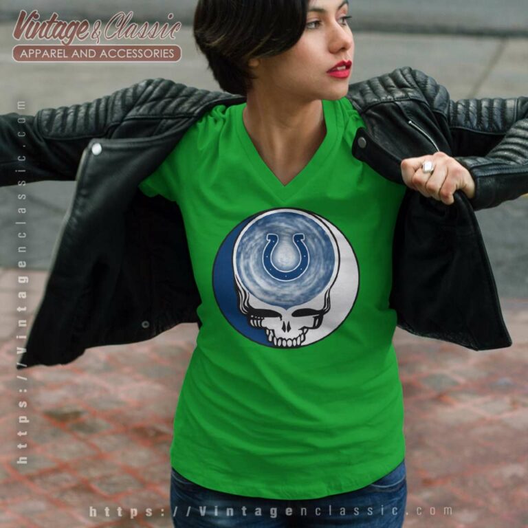Indianapolis Colts Nfl Shirt Grateful Dead Logo V Neck TShirt Indianapolis Colts Nfl Shirt Grateful Dead Logo V Neck TShirt