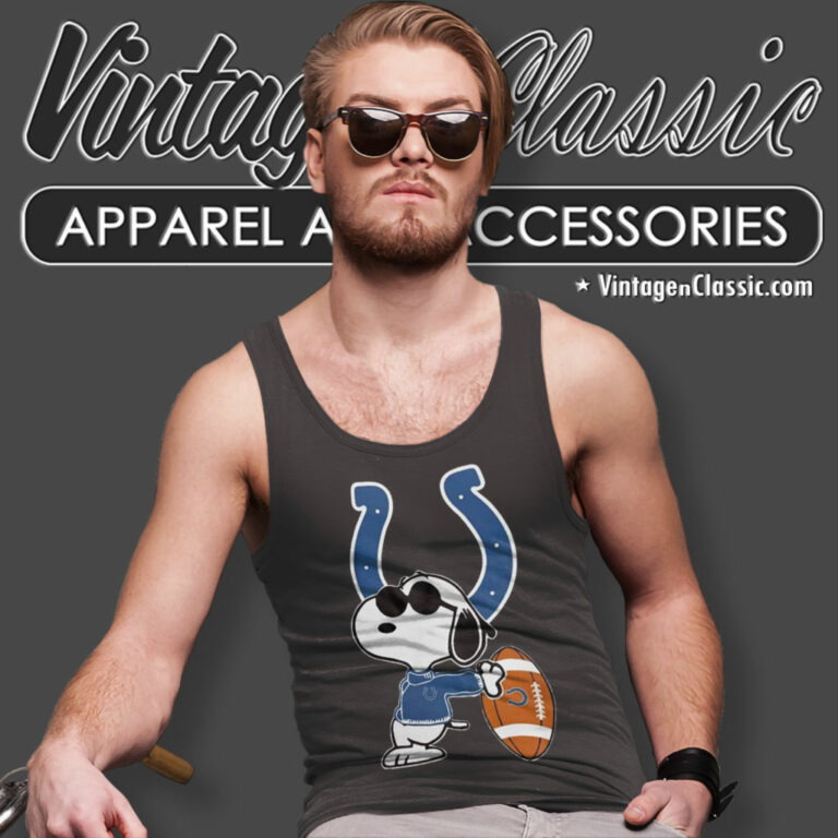 Indianapolis Colts Nfl Snoopy Peanuts Tank Top Racerback Indianapolis Colts Nfl Snoopy Peanuts Tank Top Racerback