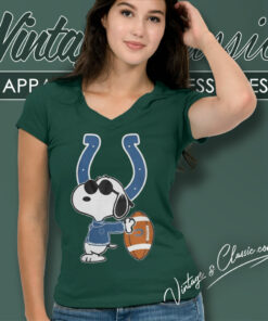Indianapolis Colts Nfl Snoopy Peanuts V Neck TShirt