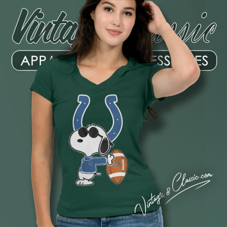 Indianapolis Colts Nfl Snoopy Peanuts V Neck TShirt Indianapolis Colts Nfl Snoopy Peanuts V Neck TShirt