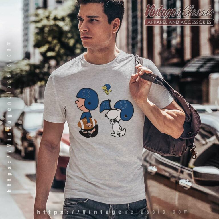 Indianapolis Colts Peanuts Snoopy Charlie Brown And Woodstock T Shirt Indianapolis Colts Peanuts Snoopy Charlie Brown And Woodstock T Shirt