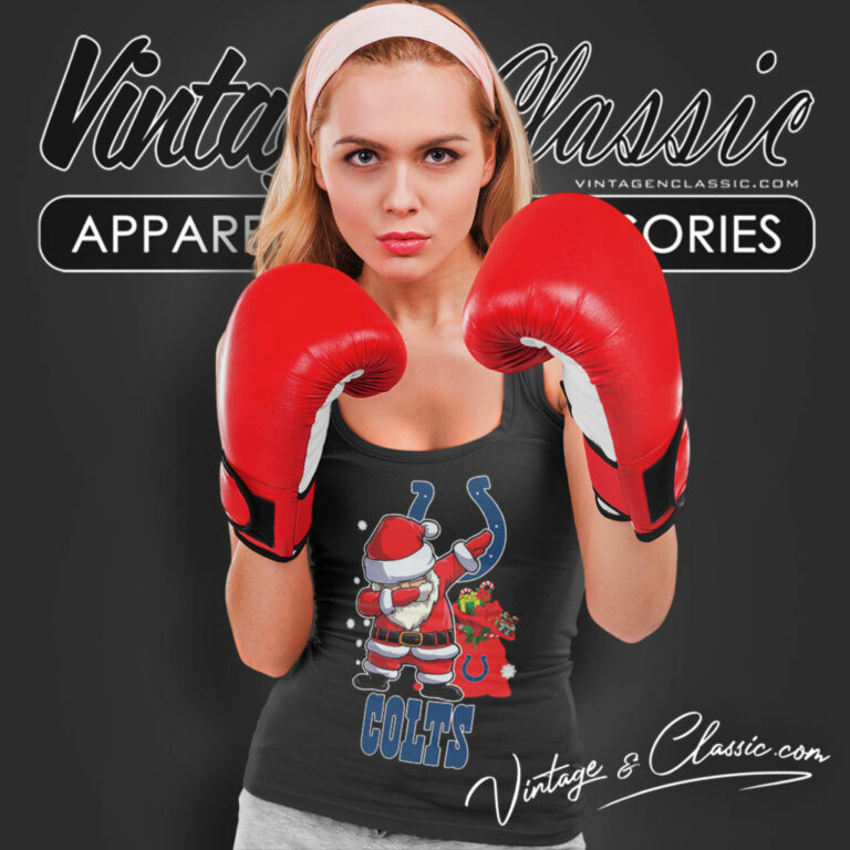 Indianapolis Colts Santa Claus Dabbing Christmas Tank Top Racerback Indianapolis Colts Santa Claus Dabbing Christmas Tank Top Racerback